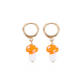 Orange Mushroom Dangle Earrings