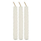 Set of 6 White Beeswax Spell Candles