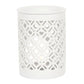 White Matte Lattice Cut Oil Burner