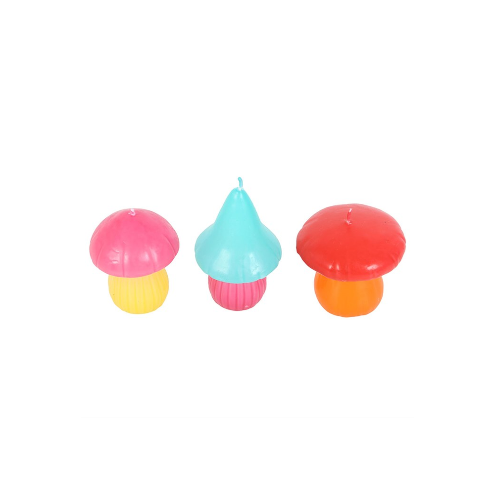 Set of 3 Mushroom Shaped Candles
