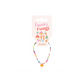 Orange Mushroom Beaded Charm Bracelet