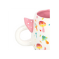 Funky Fungi Print Mug with Mushroom Handle