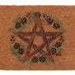 Natural Winter Solstice Pentagram Doormat