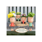 Green Pot Man Hanging Terracotta Planter
