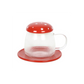 Glass Mushroom Mug and Saucer